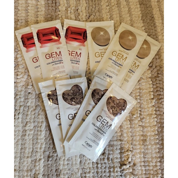 Celeb Luxury Other - Celeb Luxury GEM LITES Colorditioner Sample Packs Brown Red Blonde‎ 10 Packs